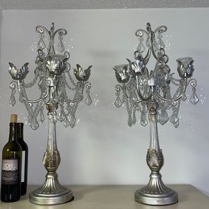 Gorgeous crystal candelabras, set of (2)